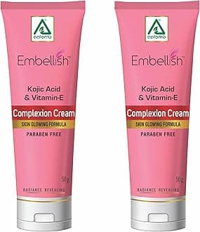 APLOMB Embellish Complexion Care Face Cream for Face Perfectly Blend of Alovera, Kojic Acid and Vitamin E for Hydrated Even Toned and Radiant Skin Dry to Combination Skin (Pack of 2) 50gm Each