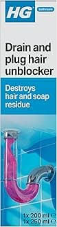 drain and plug hair unblocker 1X200ml & 1X250ml