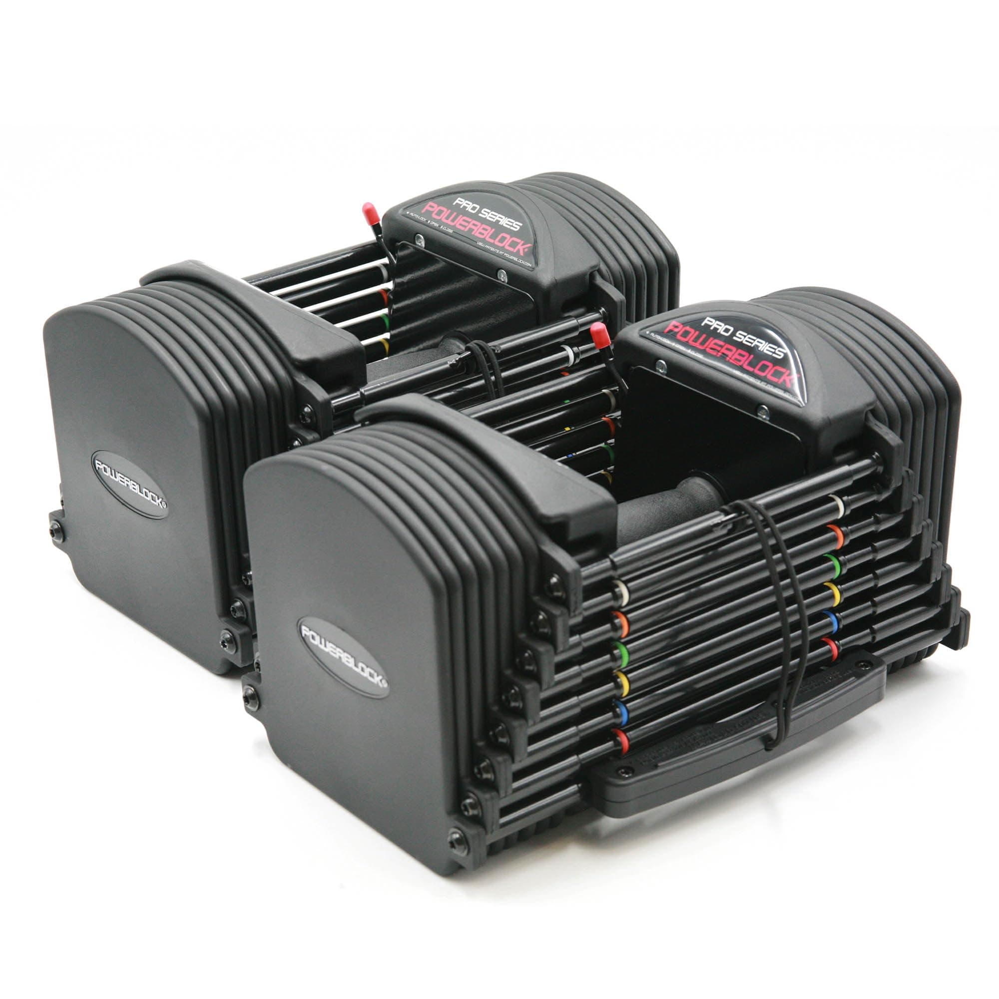 PowerBlock Pro 50 Adjustable Dumbbells, Sold in Pairs, 5-50 lb. Dumbbells, Durable Steel Build, Innovative Workout Equipment, All-in-One Dumbbells