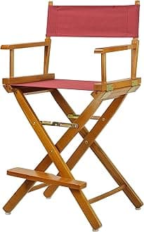 24" Director's Chair Honey Oak Frame-Burgundy Canvas