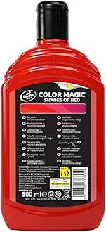Turtle Wax Color Magic, Colour Restoring Car Polish, Red, Minor Car Scratch Remover, Enhances Car Paint Colour, Providing Showroom Shine and Car Wax Protection, 500ml, Pack of 1