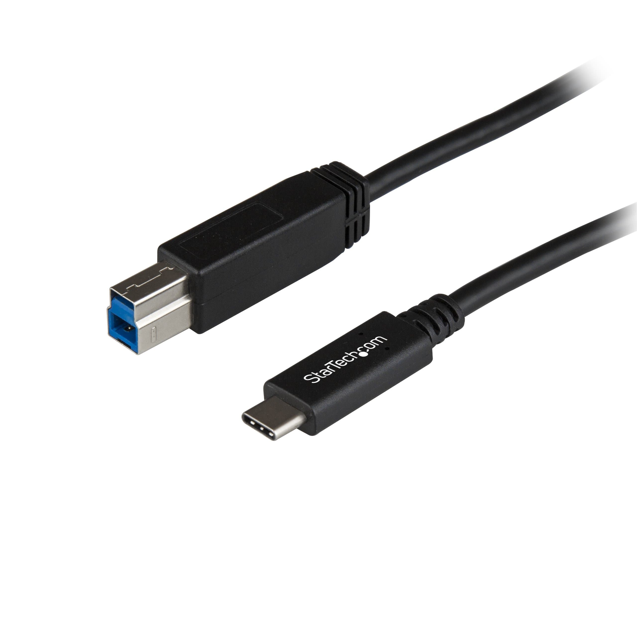 StarTech.com 3.3ft (1m) USB-B to USB-C Cable, USB 10Gbps, Data Cord, USB 3.2 Gen 2, USB-C Data Transfer Cable