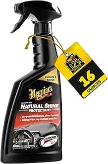Meguiar's G4116 天然光沢保護剤 ビニール・ゴム・プラスチック表面の色や輝きを改善するプラスチック修復剤 紫外線カット 使いやすいスプレー 16オンス