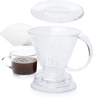 Clever Coffee Dripper and Filters, Large 18 oz| Barista's Choice| Safe BPA Free Plastic|Includes 100 Filters (Clear, 18 oz Large)