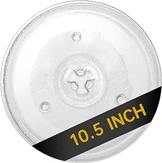 10.5" Microwave Glass Turntable Plate, 10.5" / 27cm Microwave Tray Replacement Glass Plate, Glass Tray Replacement for LG, GE, Magic Chef, Hotpoint, Panasonic, Kenmore, etc