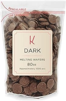 K Chocolate Melting Wafers Bulk Perfect For Dipping, Deserts, Baking And More (5 Pound, Dark)