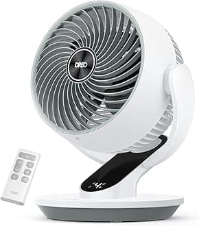 Oscillating Fan for Bedroom, 9 Inch Quiet Table Fans for Home Whole Room, 70ft Powerful Airflow, Desk Air Circulator Fan with Remote, 120° Adjustable Tilt, 4 Speeds, 8H Timer, for Office Desktop