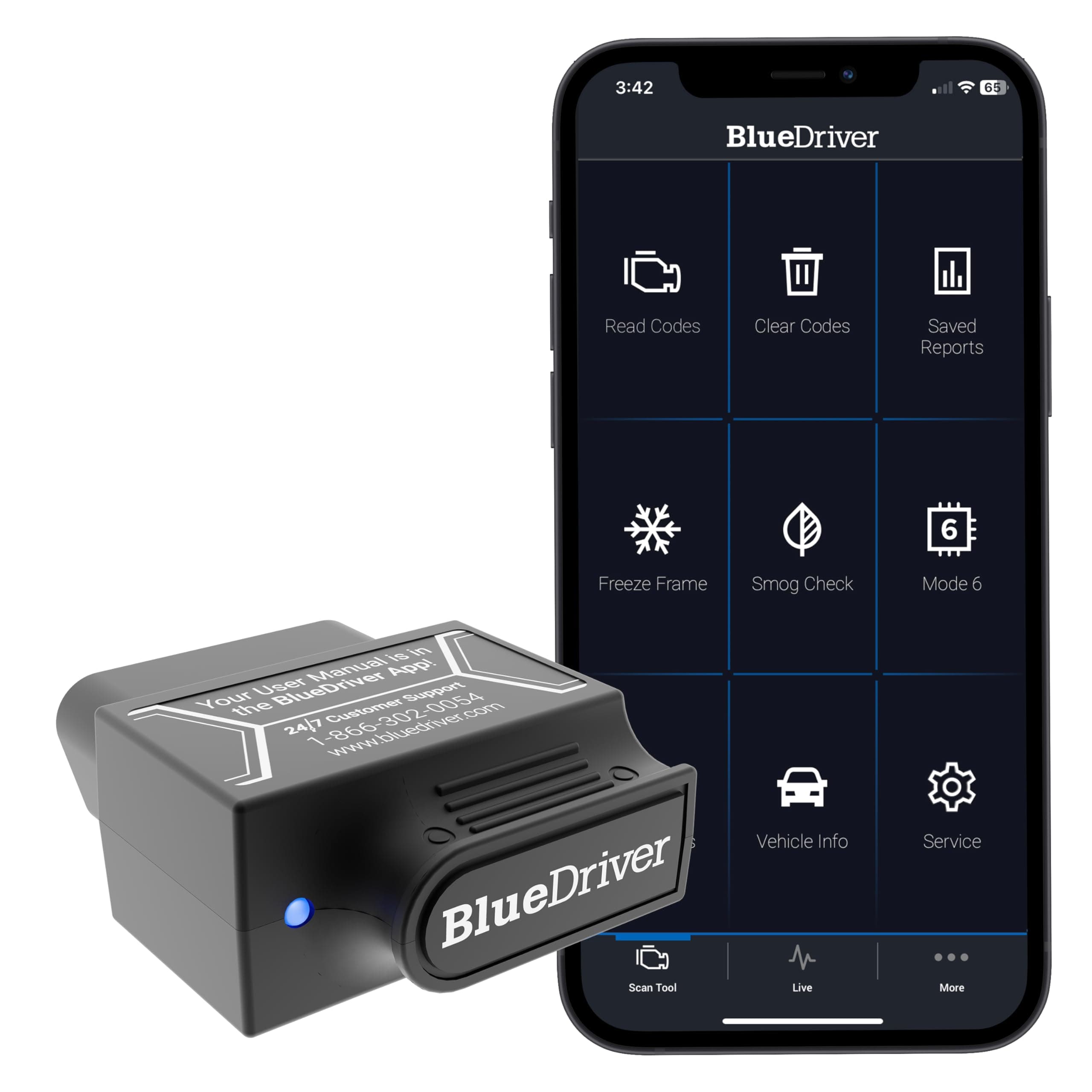 Bluetooth Pro OBDII Scan Tool for iPhone & Android