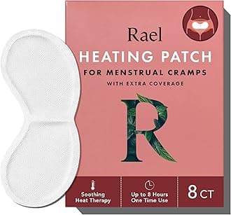 Rael Herbal Heating Patches - Ultra Thin Design, Large Size for Extra Coverage, All Skin Types (8 Count)
