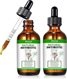 60ml Cat Antibiotics for Infections Antibiotics for Cats Cat Antibiotics Cat Immune Support Supplement Infection Antibiotics Natural Antibiotics for Cats Allergy Relief for Cats (120ml)