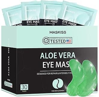 Under Eye Patches (30 Pairs), Aloe Vera Eye Masks for Dark Circles Puffy Eyes Undereye Bags, Collagen Eye Patches for Repair and Intensely Hydrate, Skin Care Gift for Her
