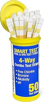 22211 Smart Test 4-Way Swimming Pool and Spa Water Chemistry Test Strips, 50 count (Pack of 1)