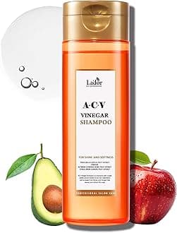 LADOR ACV Vinegar Shampoo (150 ml) Korean 6-in-1 Clarifying Shampoo with Apple Cider Vinegar Extract | Glossy Hair, Exfoliates Scalp, Balances Hair pH Level for All Hair Types - Vegan