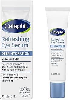 Deep Hydration Refreshing Eye Serum, 0.5 fl oz, 48Hr Hydrating Under Eye Cream to Reduce the Appearance of Dark Circles, With Hyaluronic Acid, Vitamin E & B5 (Packaging May Vary)