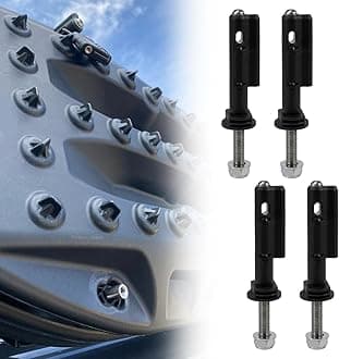 4Pcs Mounting Pins Compatible with MaxTrax MKII Recovery Boards Traction Boards Mounting System Lockable Theftproof Safety Mounting Pins Set