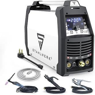 S STAHLWERK TIG Welder 200A AC DC Pulse Aluminum Full Digital Control 110V/220V Dual Voltage Welding Machine