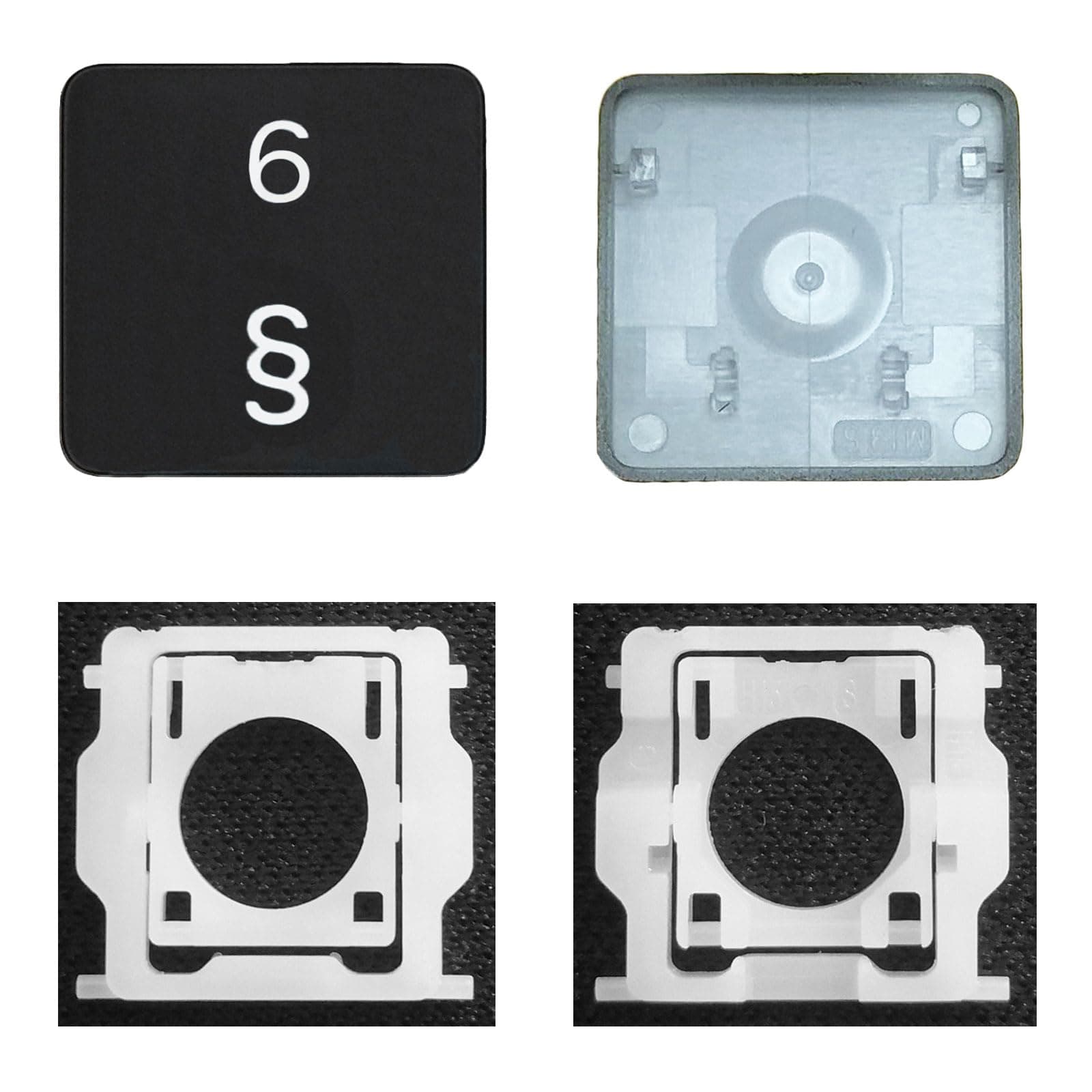 Individual Key Cap with Hinge Replacement for MacBook Pro (M1 M2) A2141 A2251 A2289 A2338 A2442 A2485,Replace for MacBook Air A2179 A2337 A2681 Keyboard Keycap (" 6 § " Key)