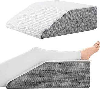 Nordjager Leg Elevation Pillow for Sleeping, 8 inch Elevation Pillow for Leg After Surgery, Swelling, Leg Pillow Elevation Blood Circulation for Legs, Knees, Leg Wedges for Circulation