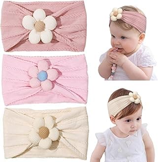 DiULi Baby Headband, 3 Pcs Baby Headbands for Girls Stretchy Soft Babys Cute ...