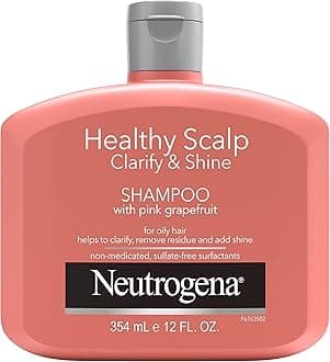 Exfoliating Healthy Scalp Clarifying Shampoo for Oily Hair & Scalp, Pink Grapefruit pH-Balanced Anti-Residue Formula Adds Shine, Sulfate, Paraben & Phthalate-Free, Color-Safe, 12 Fl Oz