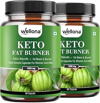 Keto Fat Burner 90 Capsules 1000MG, Weight Loss Supplement with Garcinia Cambogia, Green Coffee Beans Green Tea Extract Metabolism Booster Thighs, Belly Fat Burner for Men & Women (Pack of 2)