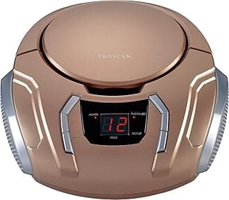 SRCD261-B-CHAMPAGNE Portable CD Player with AM/FM Radio (Champagne)