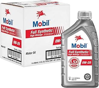 Full Synthetic High Mileage Motor Oil 0W-20, 1 Quart (6-pack)