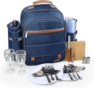 Sunflora Picnic Backpack for 2 in Blue