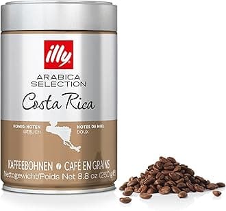 Costa Rica Coffee Beans, Medium Roast, 100% Arabica, Ideal for Moka Pots & Filter, 250g Tin