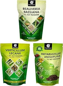OrganicDews Beauveria bassiana + Verticillium lecanii+ Metarhizium anisopliae Bio for Plants - 1 Kg Each