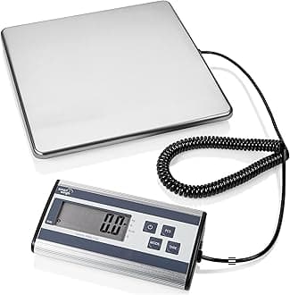 Smart Weigh Heavy Duty Postal Scale with Durable Stainless Steel Large Platform, 200kg Capacity, Parcel Scale with USB and Extendable Cord