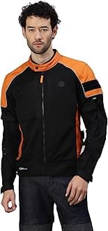 Royal Enfield Streetwind Pro Riding Jacket Orange (M) 40 Cm With Ce Level 2 Protectors At Shoulder, Elbow & Back And Ce Level 1 Ergo Pro-Tech Armours At Chest For Advance Protection