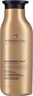 Nanoworks Gold Shampoo - For Very Dry and Color-Treated Hair, Renews Softness & Shine, Sulfate-Free & Vegan