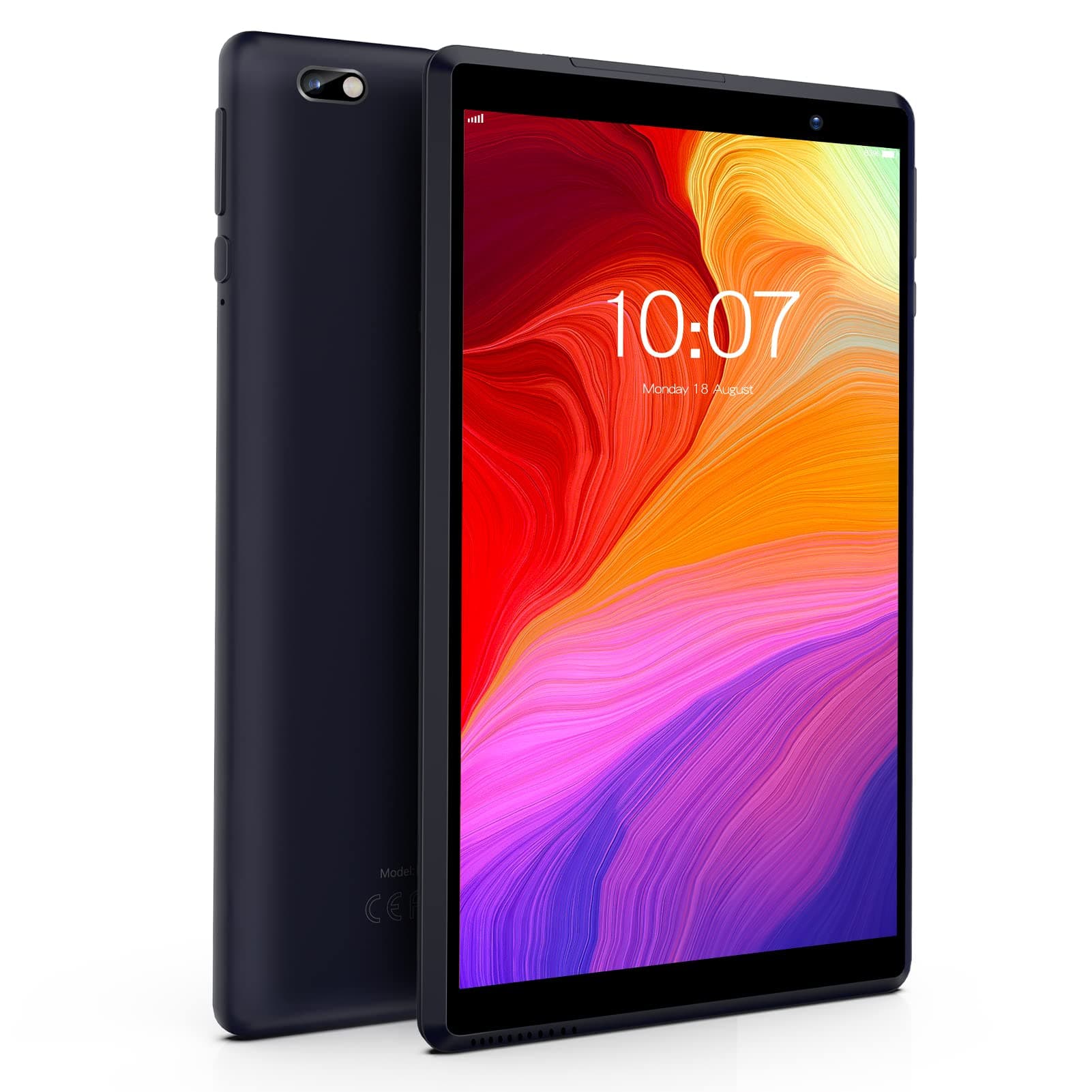 PRITOM Android Tablet 8 inch Android 10.0 OS Tablets, 4000mAh,64GB ROM, Quad Core Processor, HD IPS Screen, 2.0 Front + 8.0 MP Rear Camera, Wi-Fi, Bluetooth, Tablet PC(Black)