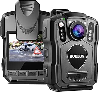 BOBLOV M5 2K Body Camera, 256GB Body Cam, 1440P Body Mounted Cam, Built-in 4200MAH Battery,12Hours Record, IP67 Waterproof, Night Vision Law Enforcement with Car Suction Mount
