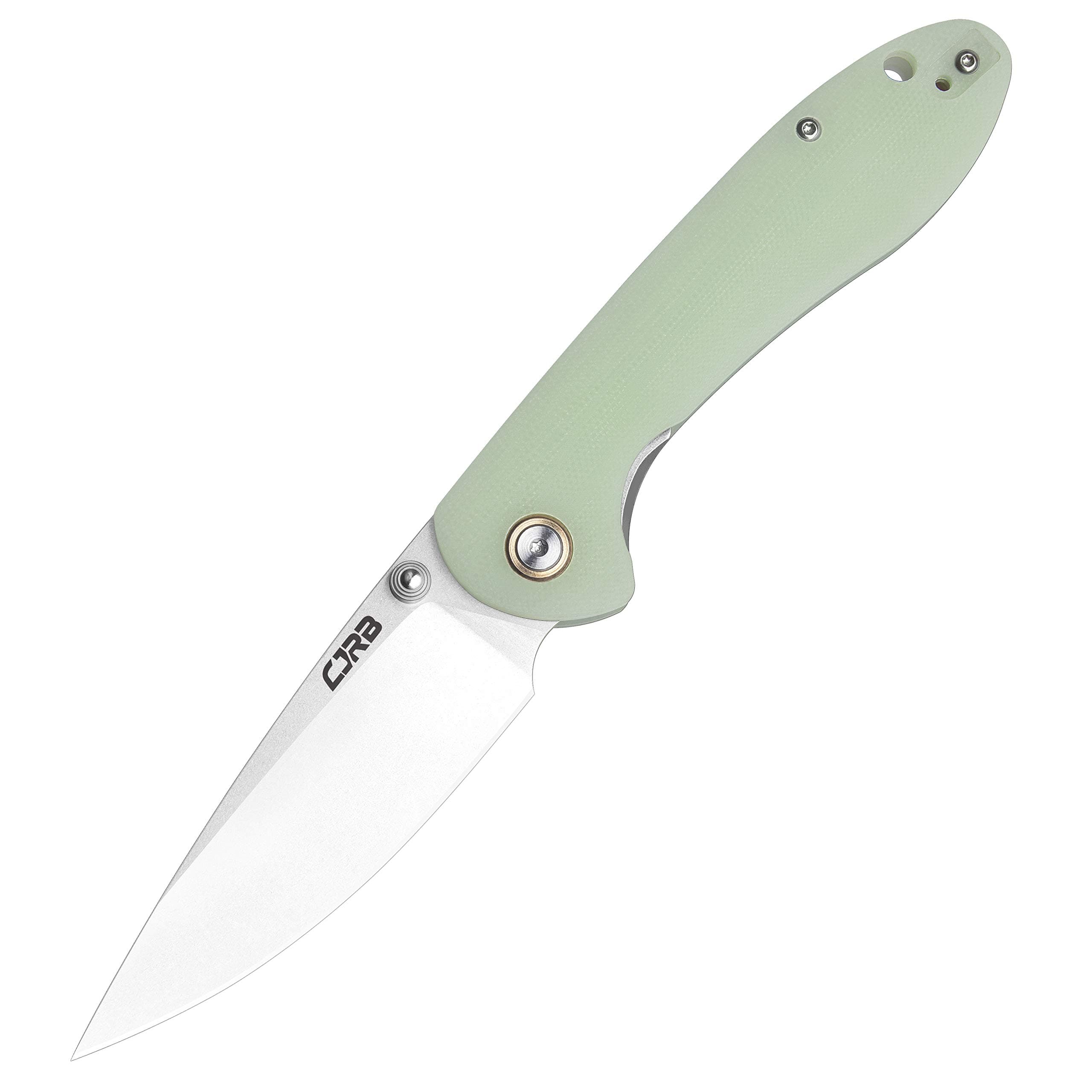 - CJRB Feldspar Pocket Folding Knife Stonewash AR-RPM9 Steel Blade G10 Tactical Handle EDC Knives Green-Large (J1912)
