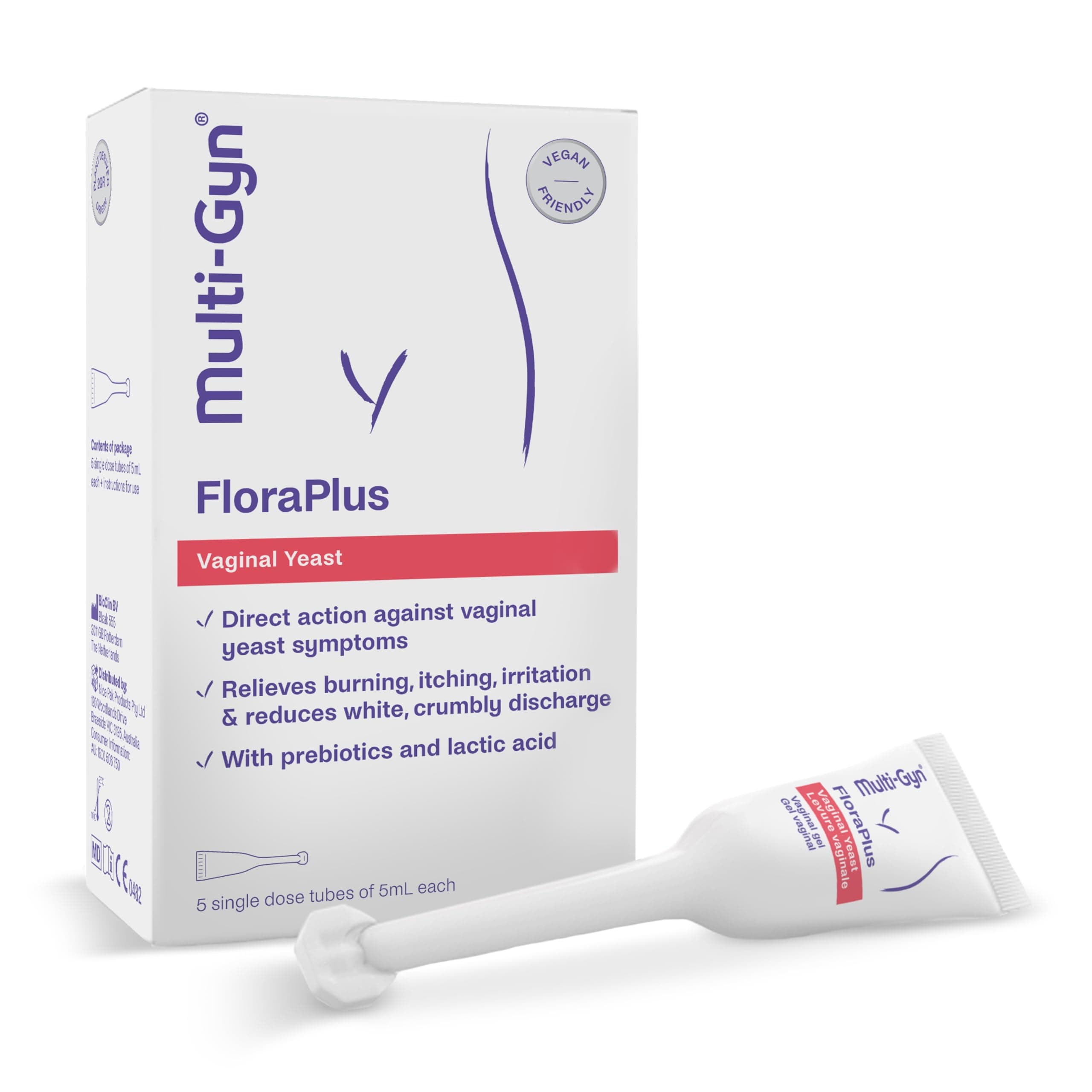 MULTI-GYN - FloraPlus | For Vaginal Yeast Problems | 5 x 5mL