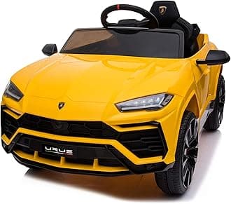 DAKOTT Lamborghini Urus 12V Kids Electric Ride On Car with Remote Control, Yellow