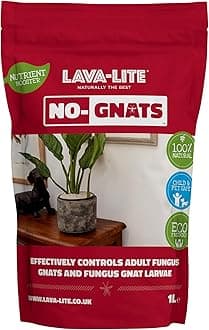Lava-Lite No Gnats - Original Natural Fungus Gnat Killer for Houseplants,Soil &Compost] Child & Pet Safe]Cost Effective, Chemical Free Pest Control.