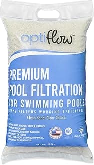 OptiFlow Pool Filter Sand, Premium Filtration with Pure Silica Formula, 50 Lbs - Swimming Pool System Accessories and Supplies for Cleaning and Maintenance