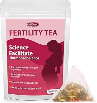 Natural Fertility Tea for Women to Get Pregnant Fast, Menstrual Cycle & Hormone Balance with Mint Raspberry, Support Conception Improve Reproductive Health