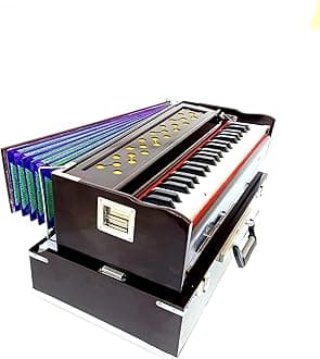 Folding Harmonium Super Sound 3.5 Octave 42 Keys With Free Cover Padded & Coupler K.M