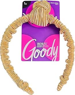 Goody Ouchless Headband - Gold - Comfort Fit for All Day Wear - For All Hair Types - Hair Accessories