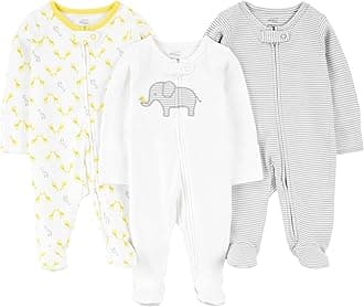 Baby 3-Pack Cotton Footed Sleep and Play