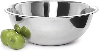 YBM HOME Stainless Steel Mixing Bowl - Premium Polished Mirror Nesting Metal Bowl for Cooking and Serving, Stackable for Convenient Storage-3.25 Quart, 1191, silver