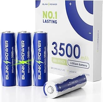 Blinkspower™ Lithium Batteries AA 4 Pack, 3500mAh NO.1 Lasting 1.5V Double A Lithium Battery 【Non-Rechargeable】