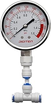 Water Pressure Gauge Meter 0-1.6MPa 0-220psi 1/4" f Reverse Osmosis System Pump¡