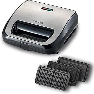 3-in-1 Sandwich Maker, Waffle Maker & Grill with 3 Sets of Non Stick Multifunctional Plates for Grilling, Toasted Sandwiches and Waffles SMM02.000SI Silver/Black
