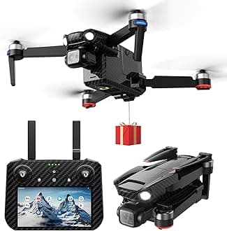 2025NewUpgraded Drones with Camera for Adults 4K HD with Payload Release, Touch Screen Tablet Controller WITHOUT Obstacle Avoidance, 3 Axis Gimbal Drone, 5 Miles, 82 Minutes Long Battery, Time-lapse, Follow Me/Car, Carbon Fiber Feature Drone Gif