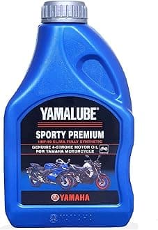 Yamalube Sport Motorcycle Premium 10W40 4 Stroke Fully Synthetic Engine Oil for R15 and MT15, 1L (90793AD41100)